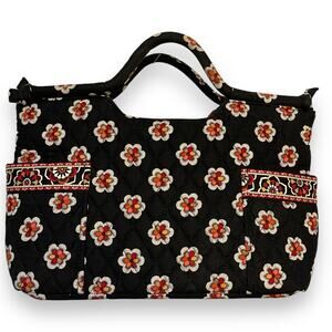 Vera Bradley Gabby Satchel Double Handle Quilted Wome's Floral Pockets Lined Zip